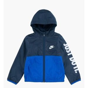 NWT Boys Nike Just Do It Windrunner Jacket Navy Blue 5-6 YRS S (6-7)